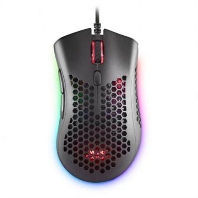 Mars Gaming MMEX Raton Gaming USB 32000dpi - Carcasa de Panel Perforado - 7 Botones Programables - Iluminacion RGB Chroma - Uso Diestro - Cable de 1.70m