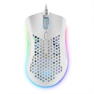 Mars Gaming MMEX Raton Gaming USB 32000dpi - Carcasa de Panel Perforado - 7 Botones Programables - Iluminacion RGB Chroma - Uso Diestro - Cable de 1.70m