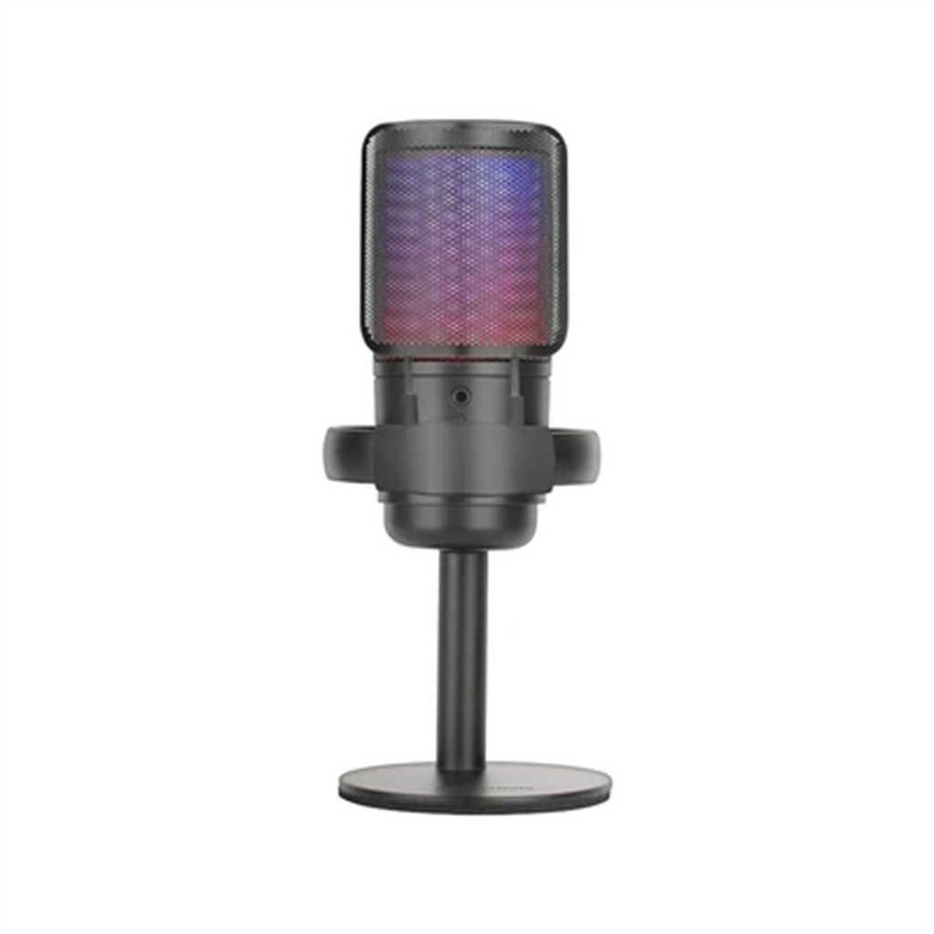 Mars Gaming ARGB MMIC-SE Microfono de Estudio - ADC 196kHz 24 bits - Condensador Cardioide - Monitoreo sin Latencia - Iluminacion ARGB - Controles Tactiles - Color Negro