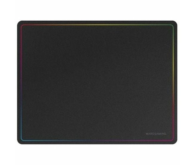 Mars Gaming Alfombrilla Gaming Nanotextil - Deslizamiento Suave - Efecto Rainbow - Base Antideslizante - Alta Durabilidad - Color Negro
