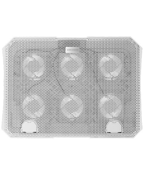 Mars Gaming MNBC23 Base de Refrigeracion - 6 Ventiladores LED Azul - Stand Ajustable - Estructura Robusta - Soporte Smartphone - 2 Puertos USB 2.0 - Color Blanco