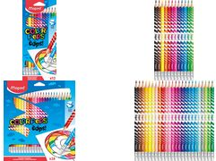 Maped Color´Peps Oops Pack de 12 Lapices de Colores Borrables - Mina 2.9mm - Con Goma de Borrar - Sin Madera - Colores Surtidos