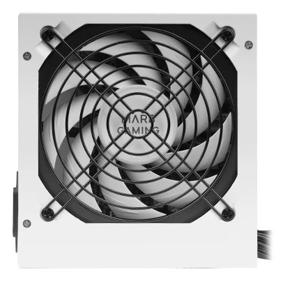 Mars Gaming MPIII850 Fuente de Alimentacion - 850W - Eficiencia 99% DIGITAL APFC - Funcionamiento Silencioso AI-RPM - Cables Planos Extra Largos - Proteccion Avanzada - Color Blanco