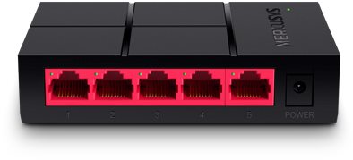 Mercusys Switch 5 Puertos Gigabit RJ45 10/100/1000Mbps - Diseño Compacto - Plug & Play - Tecnologia Verde