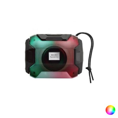 Mars Gaming MSBAX Altavoz 10W Bluetooth 5.0 - Iluminacion RGB - USB, Ranura MicroSD - Autonomia hasta 8h - Manos Libres - Cordon de Transporte
