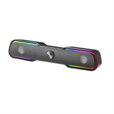 Mars Gaming MSBX Barra de Sonido Bluetooth 10W - Iluminacion RGB - Control de Volumen - Color Negro