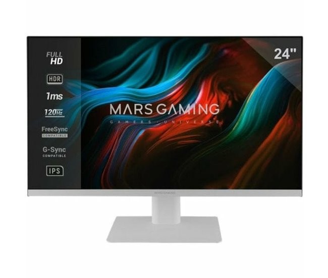 Mars Gaming MV-24 Monitor Gaming FAST-IPS - 24" Full HD - 1ms - 120Hz - HDR10 - FreeSync y G-Sync - Conectividad HDMI/DP - Color Negro