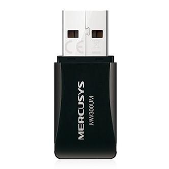 Mercusys N300 Mini Adaptador Inalambrico USB 2.0 - Hasta 300Mbps - Color Negro