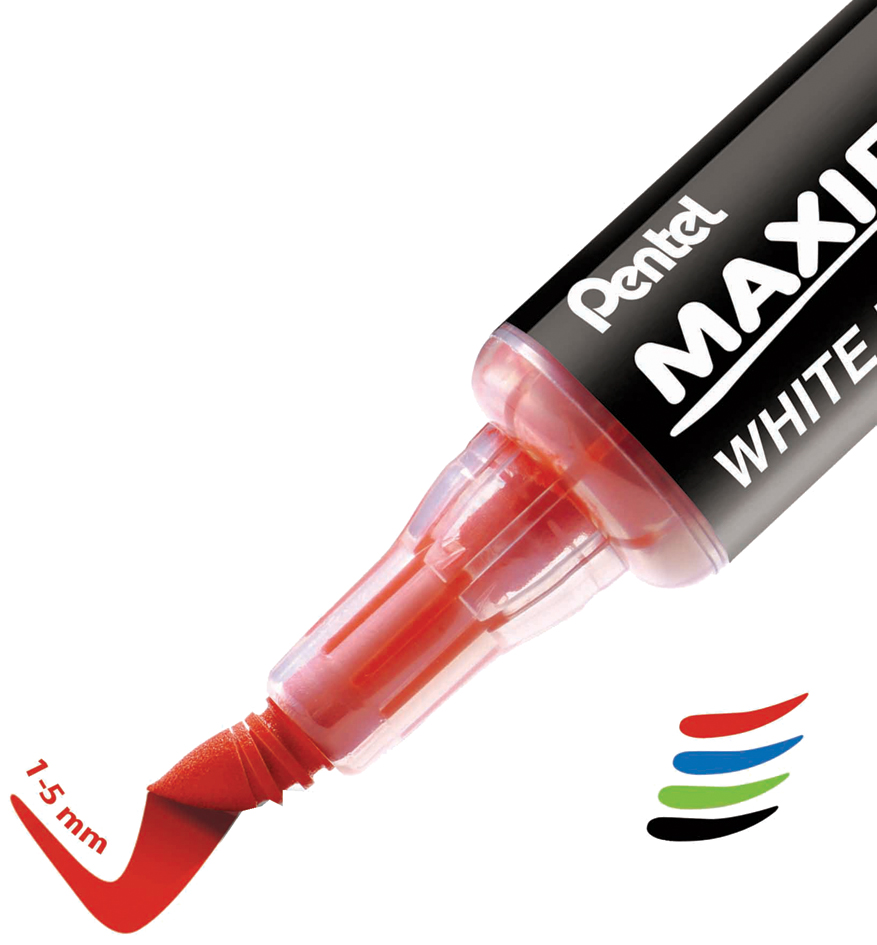 Pentel Maxiflo Flex-Feel Rotulador para Pizarra Blanca - Punta Flexible 4.6mm - Trazo de 1 a 5mm - Dosificacion de Tinta mediante Embolo - Color Verde