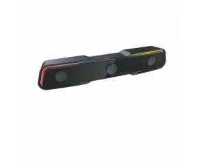 3GO Droxio Nessye Barra de Sonido 2.0 10W - Iluminacion RGB - Conectividad Bluetooth 5.0 + Jack 3.5mm - Alimentacion USB - Color Negro