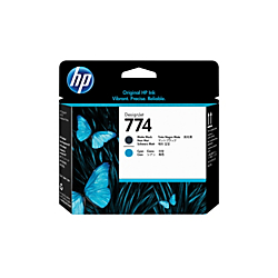 HP 774 Cabezal de Impresion Original - Negro Mate, Cyan - P2W01A
