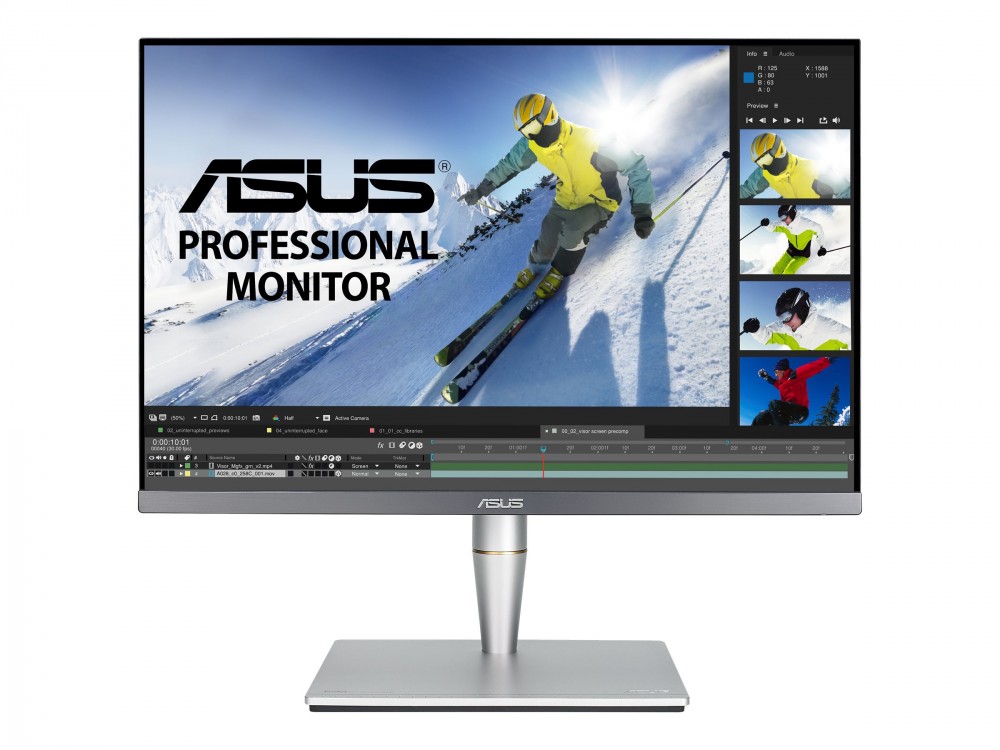 Asus ProArt Monitor 24" LED IPS WUXGA - Respuesta 5ms - Ajustable en Altura, Giratorio e Inclinable - Altavoces Incorporados - Angulo de Vision 178º - 16:10 - USB-C, HDMI, DisplayPort - VESA 100x100mm