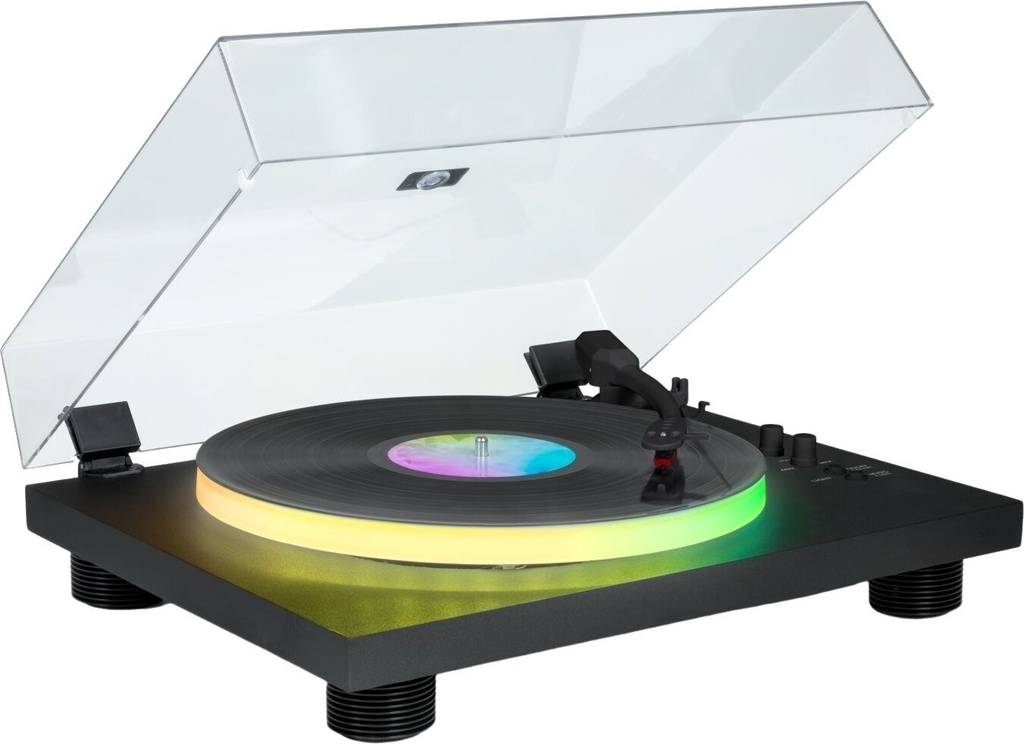 Bigben Tocadiscos Bluetooth con Altavoces - Funcion Auto-Stop - Conexion RCA/Bluetooth -   Color Negro