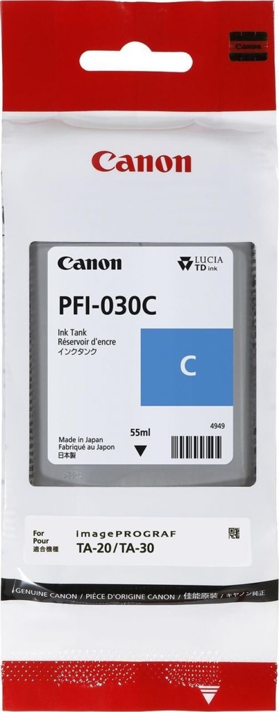 Canon PFI030 Cyan Cartucho de Tinta Original - 3490C001