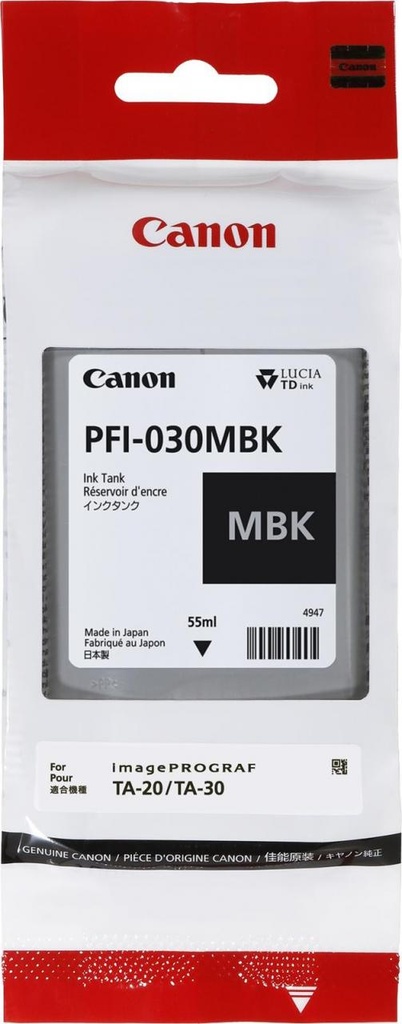 Canon PFI030 Negro Mate Cartucho de Tinta Original - 3488C001
