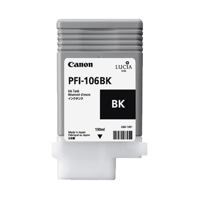Canon PFI106 Negro Cartucho de Tinta Original - PFI106BK/6621B001