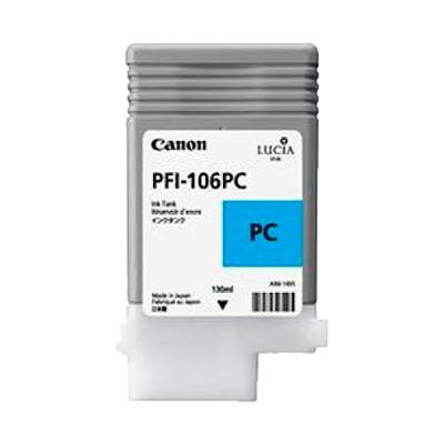 Canon PFI106 Cyan Photo Cartucho de Tinta Original - PFI106PC/6625B001