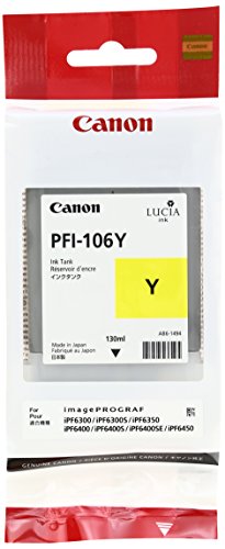 Canon PFI106 Amarillo Cartucho de Tinta Original - PFI106Y/6624B001