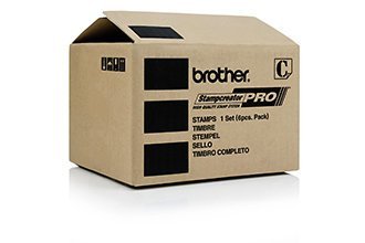 Brother PR1438G6P Pack de 6 Monturas de Sellos Originales - 14x38mm - Color Verde