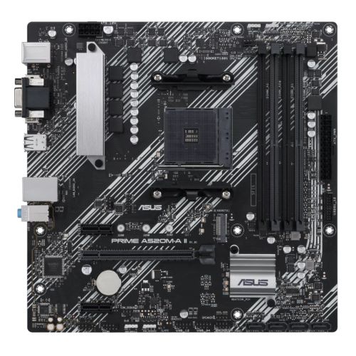Asus Prime A520M-A II/CSM Placa Base AMD AM4 4x DDR4 - HDMI, M.2, PCI Express, 4x Sata III, USB 2.0, 3.2, RJ-45, VGA, MicroATX