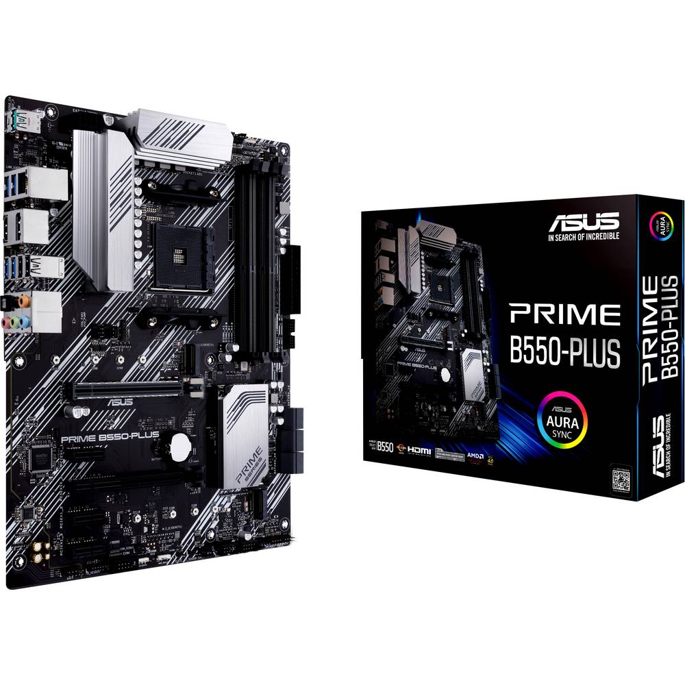 Asus Prime B550 Plus Placa Base AMD 4x DDR4, M.2, 6x SATA III, HDMI, DisplayPort, RJ-45, USB 2.0, 3.2 - Factor de Forma ATX