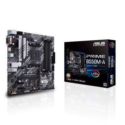 Asus Prime B550M-A Placa Base AMD Ryzen M.2, PCIe 4.0, HDMI, D-Sub, DVI, SATA III, USB-A 3.2, DVI-D,