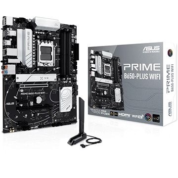 Asus Prime B650-PLUS WiFi Placa Base AMD5 4x DDR5 - WiFi, Bluetooth, HDMI, M.2, PCIe 4.0, 4x Sata III, USB 2.0, 3.2, RJ-45, DisplayPort, Factor ATX