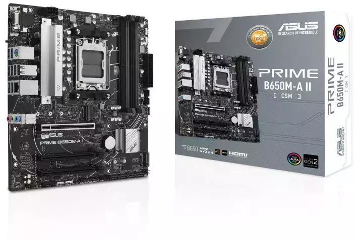 Asus Prime B650M-A II-CSM Placa Base AMD5 4x DDR5 - HDMI, M.2, 4x Sata III, USB 2.0, 3.2, RJ-45, DispalyPort, MicroATX