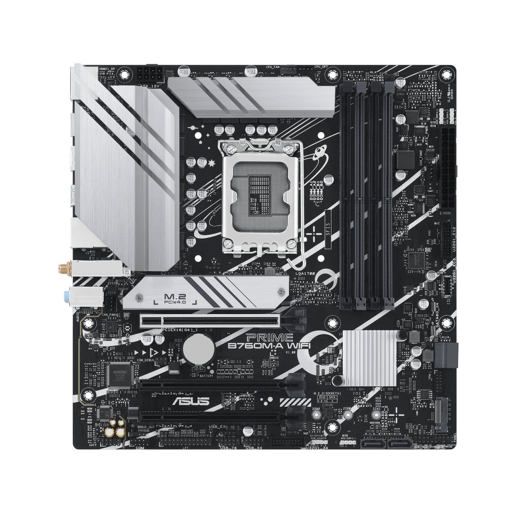 Asus Prime B760M-A WiFi Placa Base Intel LGA1700 4x DDR5 - HDMI, M.2, PCIe4.0, 4x Sata III, USB 3.2, MicroATX