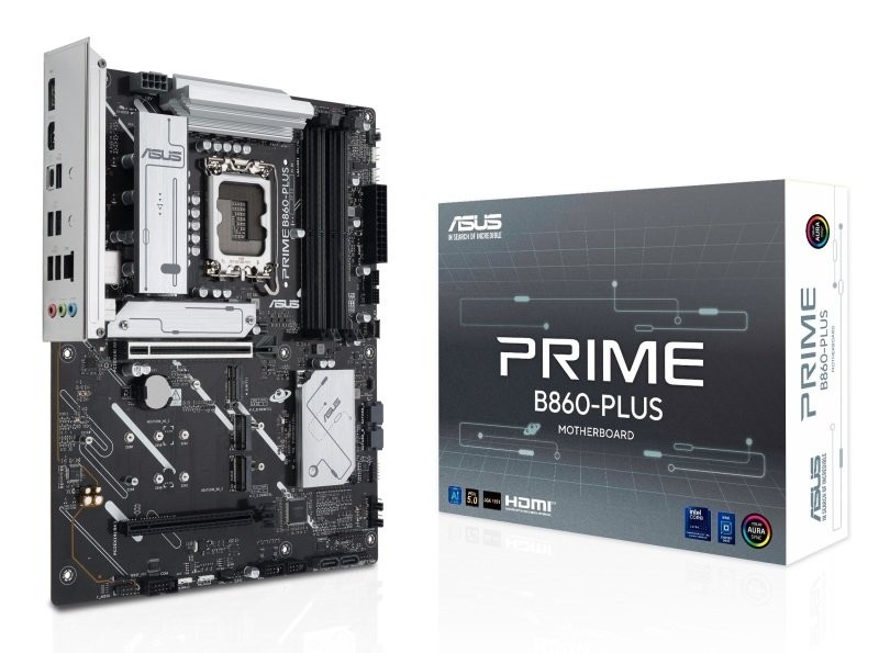 Asus Prime B860-A-PLUS-CSM Placa Base LGA 1851 - 4x DDR5, 3x M2, 4x Sata III, PCIe 4.0, USB 2.0, 3.2, USB-C, RJ-45, HDMI, DisplayPort - Factor de Forma ATX