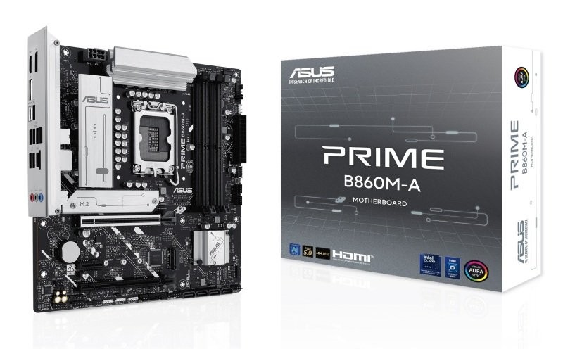 Asus Prime B860M-A-CSM Placa Base LGA 1851 - 4x DDR5, M2, 4x Sata III, PCIe 4.0, USB 2.0, 3.2, USB-C, RJ-45, HDMI, DisplayPort - Factor de Forma MicroATX