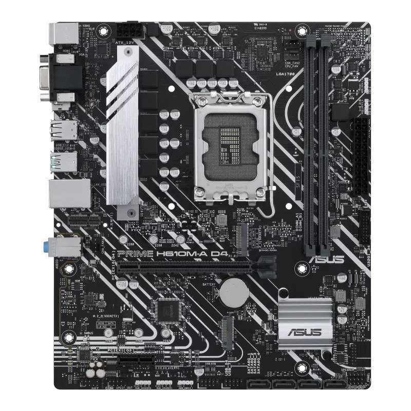 Asus Prime H610M-A D4 CSM Placa Base Intel1700 2x DDR4 - HDMI, M.2, PCIe3.0, 4x Sata III, USB 3.2, MicroATX