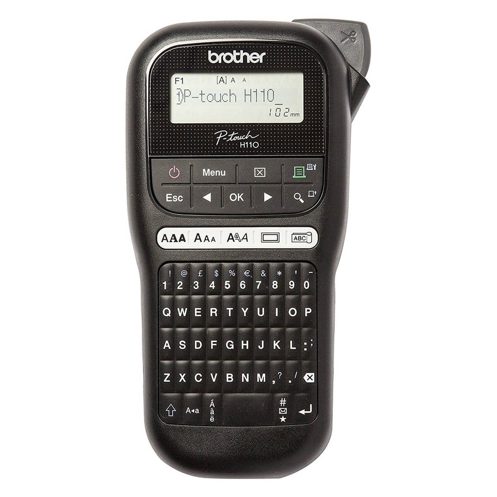 Brother PT-H110 Rotuladora Electronica Portatil - Pantalla LCD - 253 Simbolos - Velocidad 20mms - Color Negro