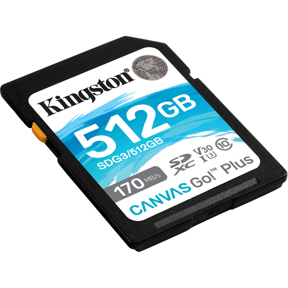 Kingston Tarjeta SDXC 512GB UHS-I U3 V30 Clase 10 170MB/s Canvas Go Plus