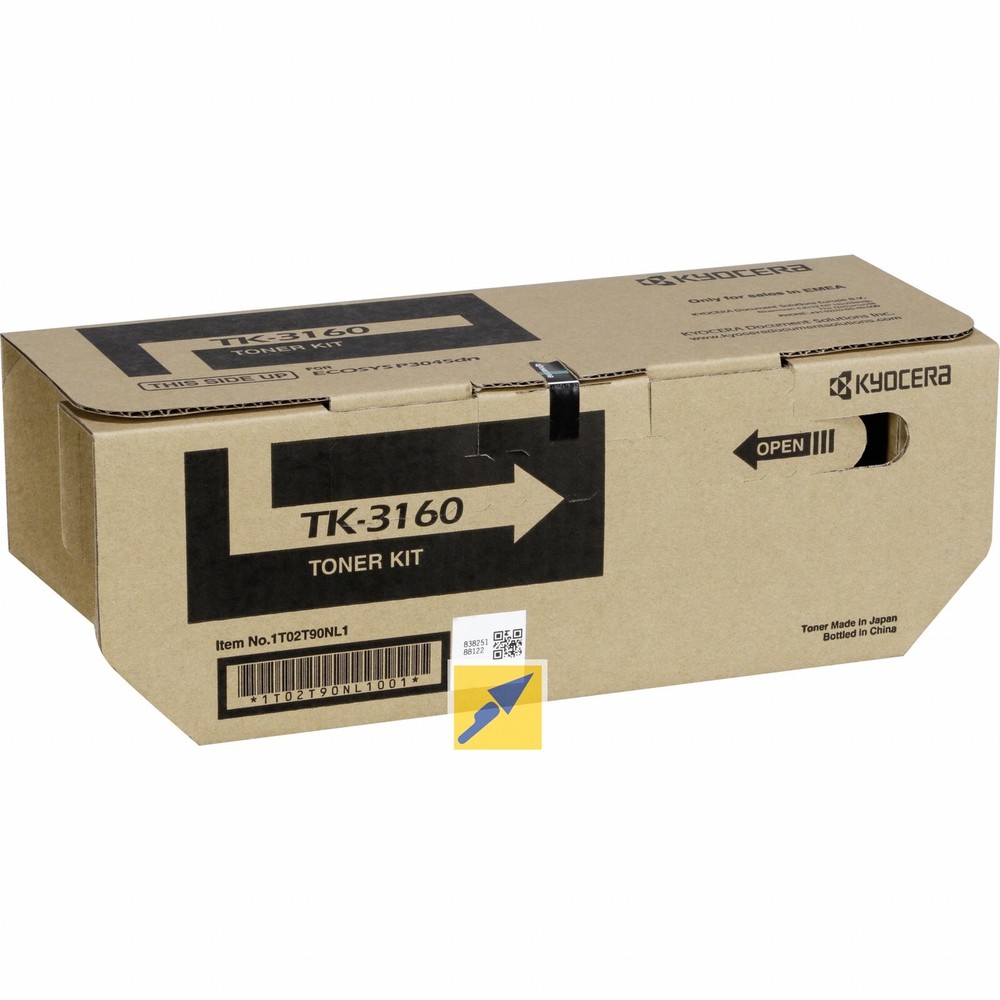 Kyocera TK3160 Negro Cartucho de Toner Original - 1T02T90NL0/1T02T90NL1