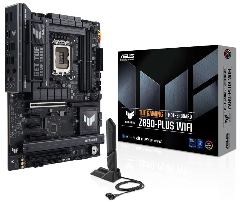 Asus TUF Gaming Z890-PLUS WIFI Placa Base LGA 1851 - WiFi, Bluetooth, HDMI, DisplayPort, 4x DDR5, 4x SATA III, M.2, PCIe 4.0 y 5.0, USB 2.0, 3.2, USB-C, RJ-45