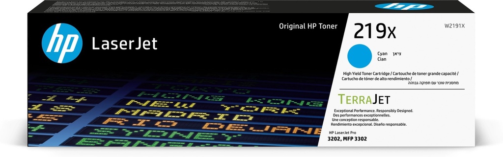 HP W2191X Cyan Cartucho de Toner Original - 219X