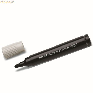 Pilot Rotulador para Pizarra Blanca - Punta Redonda de 4mm - Trazo de 1.8mm - Recargable - Tinta con Base de Alcohol - Borrable en Seco - Color Negro