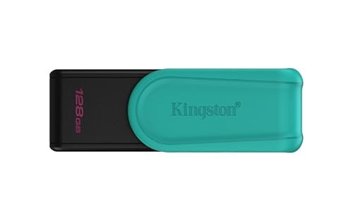 Kingston DataTraveler Exodia Memoria USB 128GB - USB 3.2 Gen 1 - Tapa Giratoria - Color Turquesa