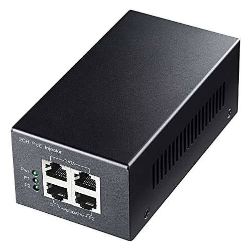 Cudy Inyector Gigabit PoE+/PoE - Potencia hasta 30W - 4 Puertos - Datos y Alimentacion por El Mismo Cable hasta 100m - Carcasa de Metal - Color Negro