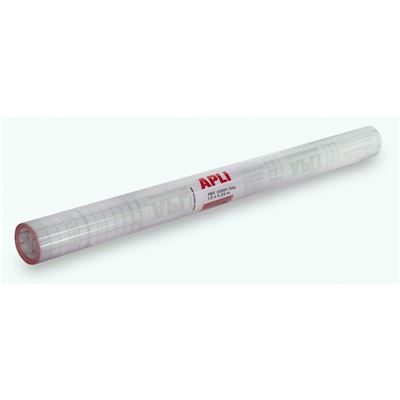 Apli Rollo de Polipropileno Transparente 1.5x0.33m - Adhesivo Reposicionable - Sistema Easy Peel - Cuadricula de Precision - Alta Resistencia a Arañazos y Roturas - No Amarillea