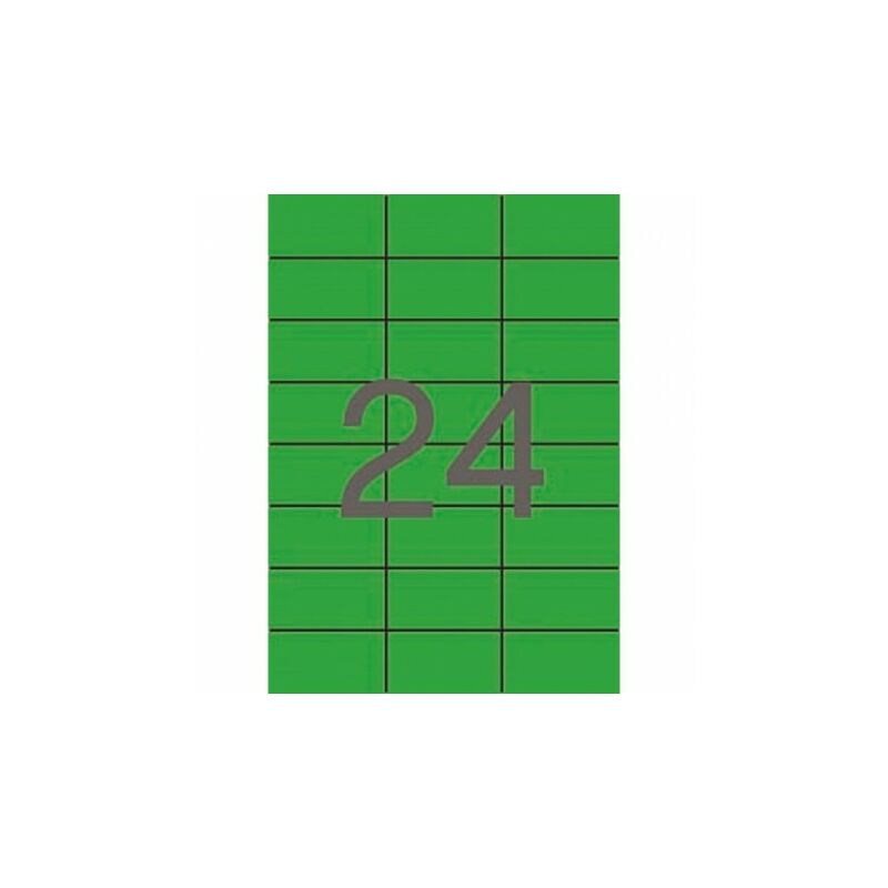 Apli Etiquetas Verdes Permanentes 70.0 x 37.0mm 20 Hojas
