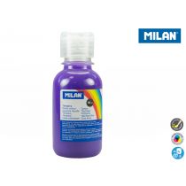 Milan Botella de Tempera 125ml - Tapon Dosificador - Secado Rapido - Mezclable - Color Violeta