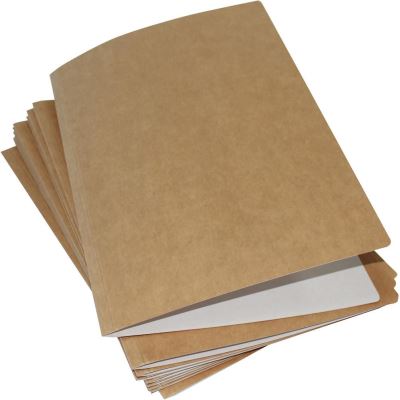 Mariola Pack de 50 Subcarpetas Kraft-Blanco - Formato A4 - Ranura para Fastener - Color Marron/Blanco