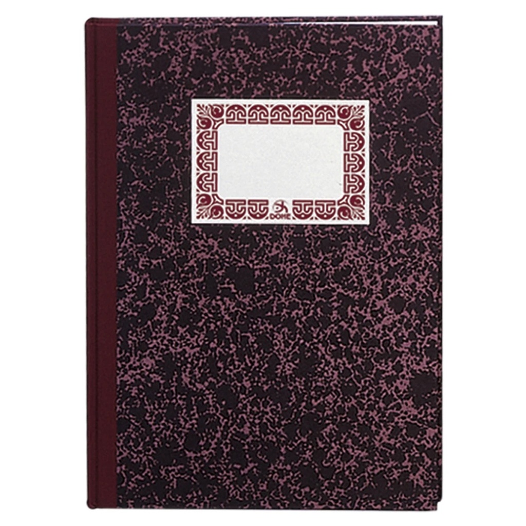 Dohe Cuaderno Cartone Modelo Caja de 100 Hojas - Folio Natural - Tapa en Tres Piezas con Lomera de Tela - Interior en Papel Offset de 70g/m2 - Cosidos a Hilo Vegetal - Lomo Burdeos