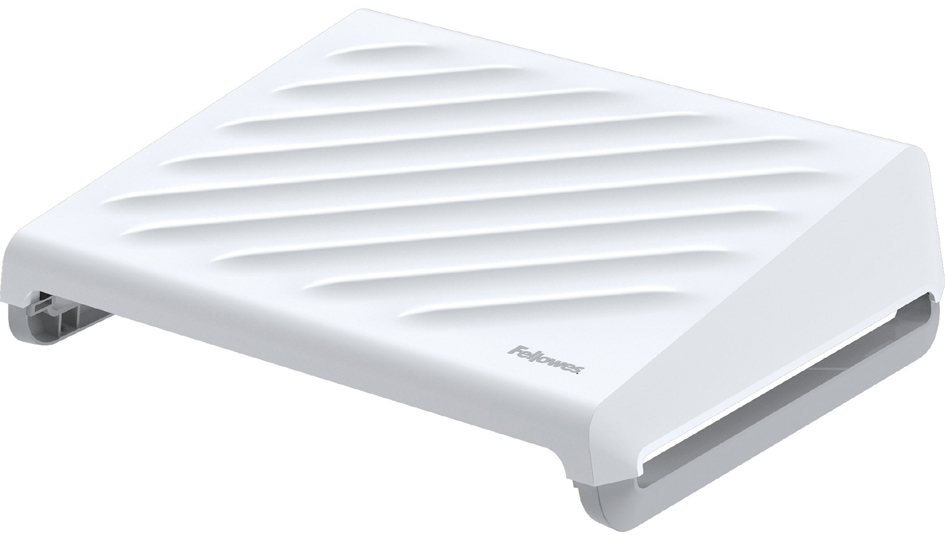Fellowes Breyta? Reposapies con Plataforma Ergonomica - Ajustable en 3 Posiciones - Plegable para Ahorrar Espacio - Opcion de Balanceo - Color Blanco
