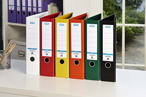 [100023205] Elba Rado Top Archivador Tamaño Folio - Con Palanca y Rado - Ancho de 80mm - Forrado Exterior de Plastico - Interior de Papel - Color Negro