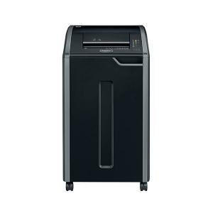 Fellowes 425HS Destructora de Papel Manual Corte Microparticulas P-7 Alta Seguridad - Destruye 10 Hojas a la Vez - Capacidad de la papelera 121L - Color Negro/Gris