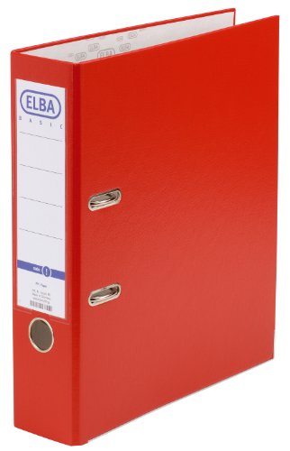 Elba Archivador Palanca Rado Top A4 - Resistente y Duradero - Capacidad para 80mm de Documentos - Tamaño A4 - Color Rojo