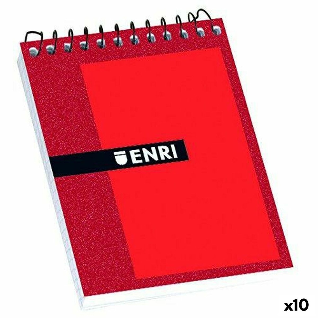 Enri Bloc Espiral 80 Hojas Cuadricula 4x4mm - Tamaño 16º - Resistente Tapa Dura